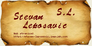Stevan Leposavić vizit kartica